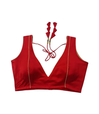 Picture of Red Color Sleeveless Blouse For Women
