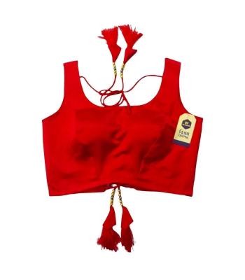 Picture of Red Color Sleeveless Blouse For Women
