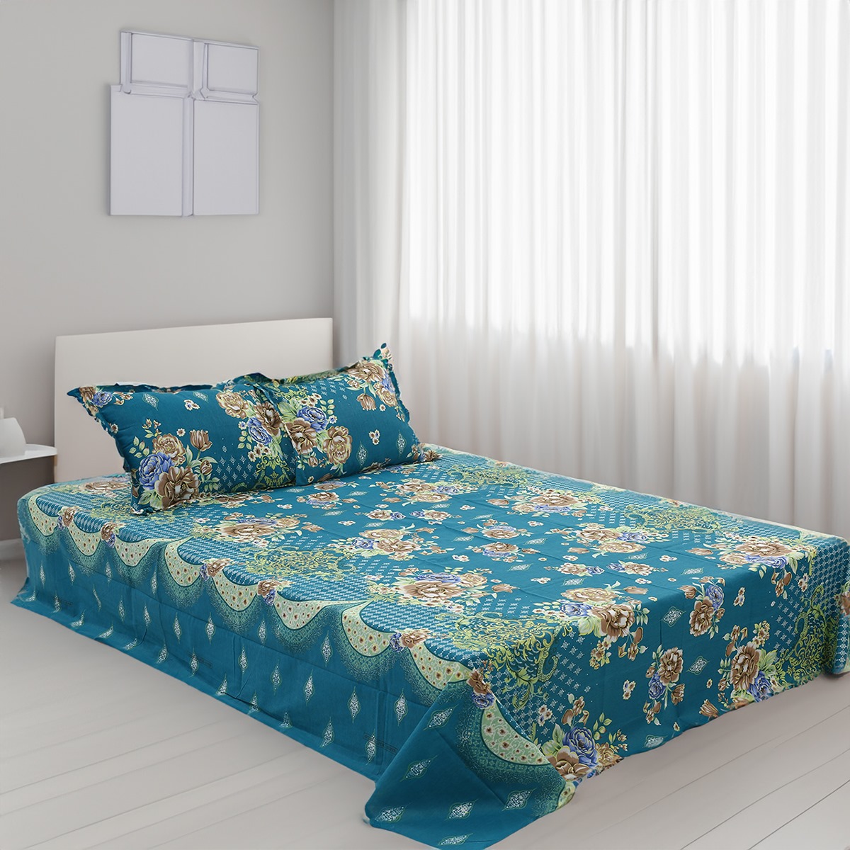 Buy Double Bed Sheet with Two Pillow Covers at best price in Bangladesh