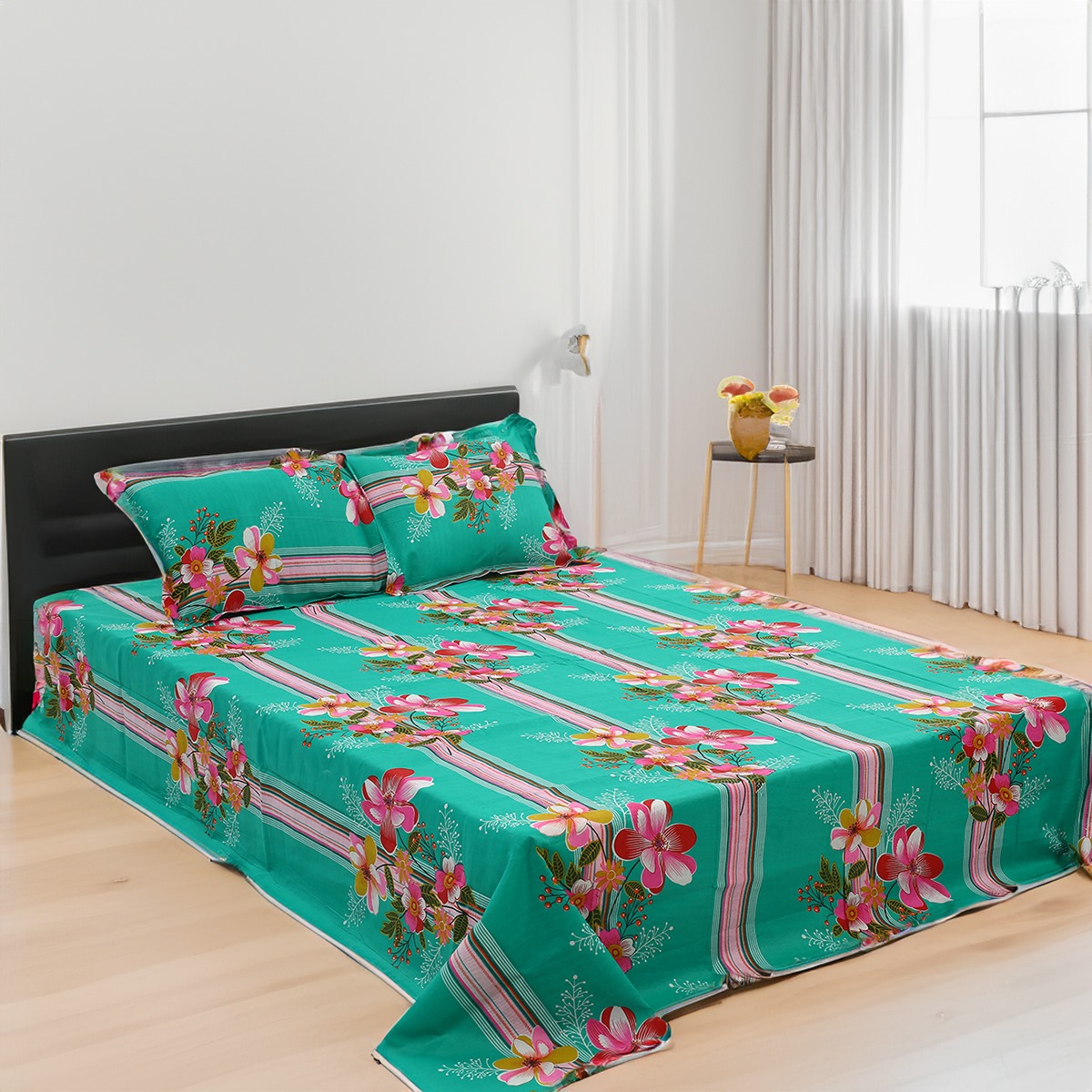 Buy Double Bed Sheet with Two Pillow Covers at best price in Bangladesh