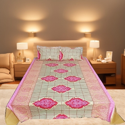 Buy Double Bed Sheet with Two Pillow Covers at best price in Bangladesh