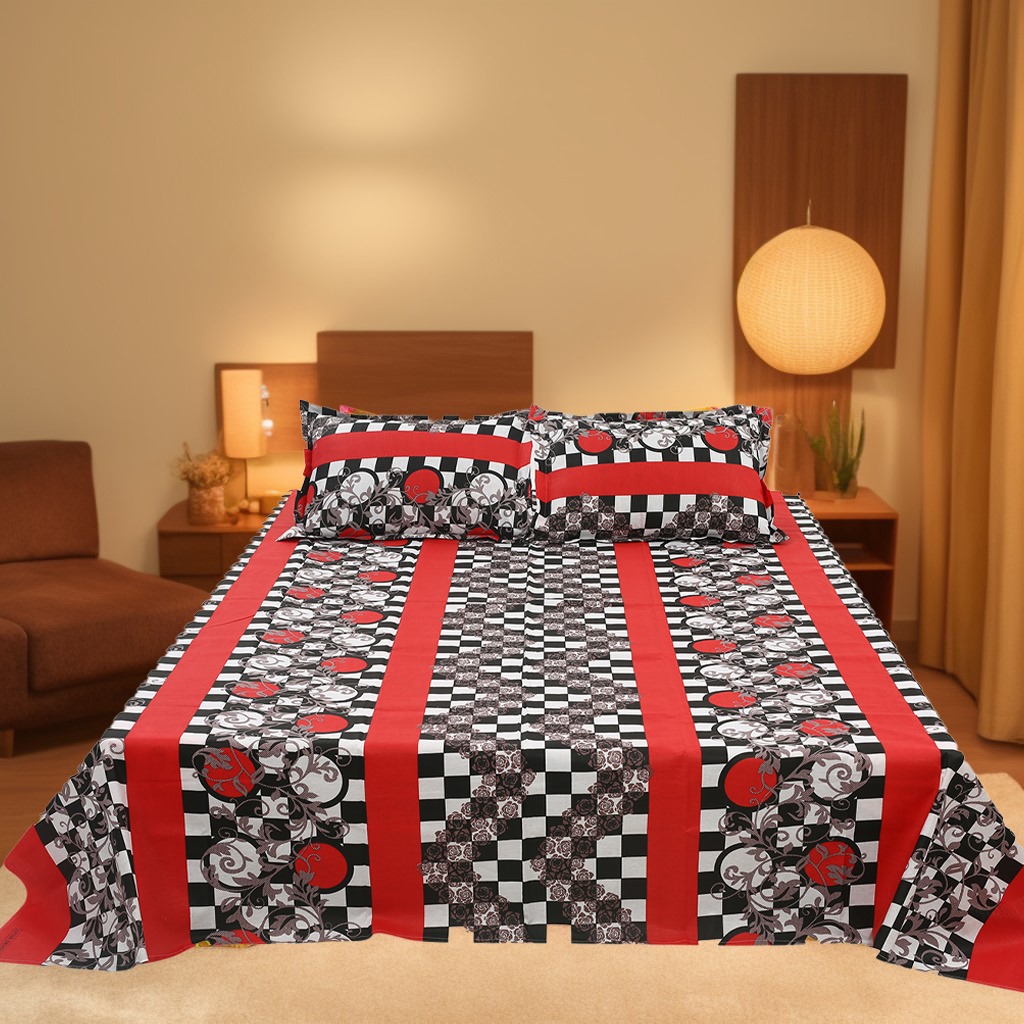 Buy Double Bed Sheet with Two Pillow Covers at best price in Bangladesh