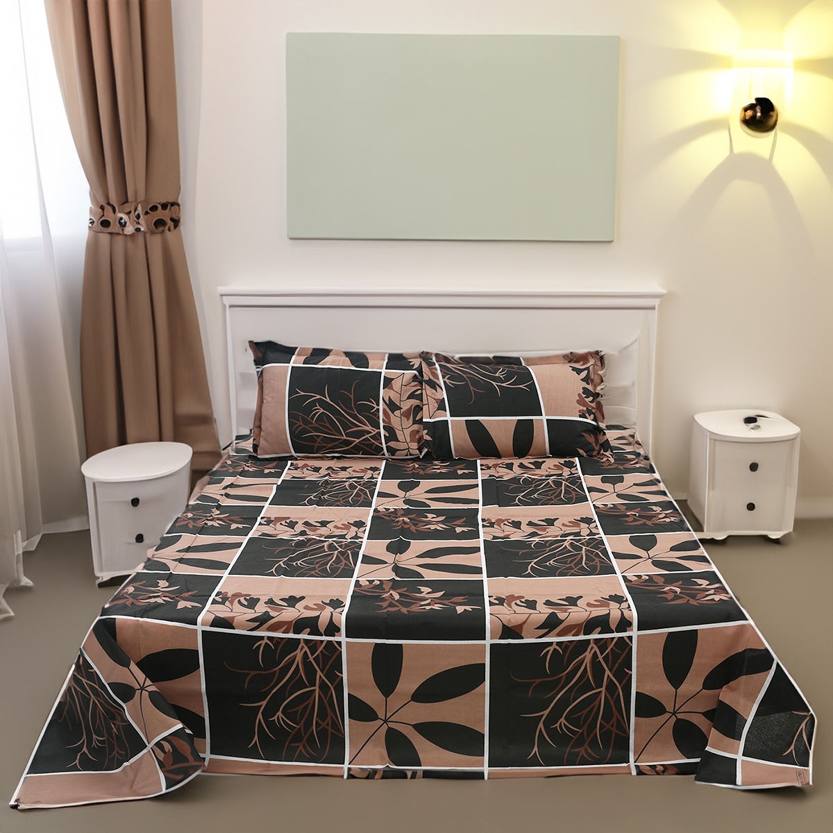 Buy Double Bed Sheet with Two Pillow Covers at best price in Bangladesh