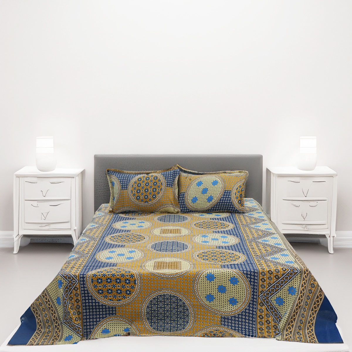 Buy Double Bed Sheet with Two Pillow Covers at best price in Bangladesh