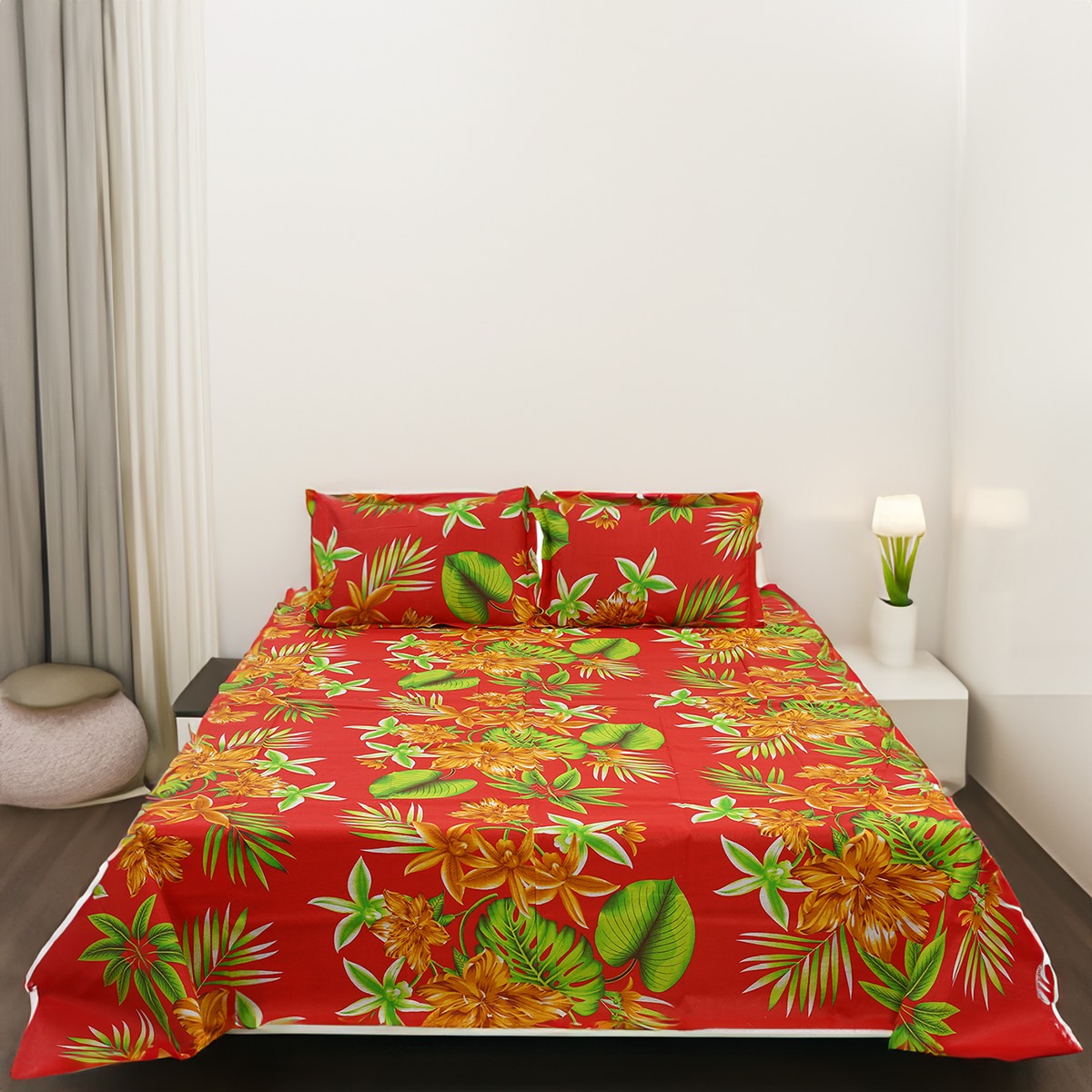 Buy Double Bed Sheet with Two Pillow Covers at best price in Bangladesh