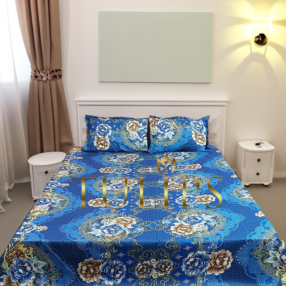 Buy Double Bed Sheet with Two Pillow Covers at best price in Bangladesh