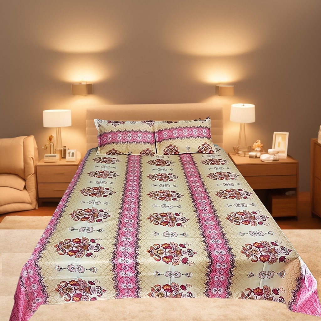 Buy Double Bed Sheet with Two Pillow Covers at best price in Bangladesh