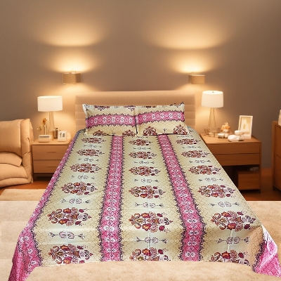 Buy Double Bed Sheet with Two Pillow Covers at best price in Bangladesh