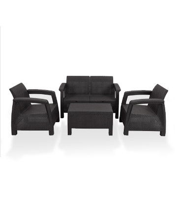Picture of Caino Sofa 4 Pcs Set W/O Foam Black 