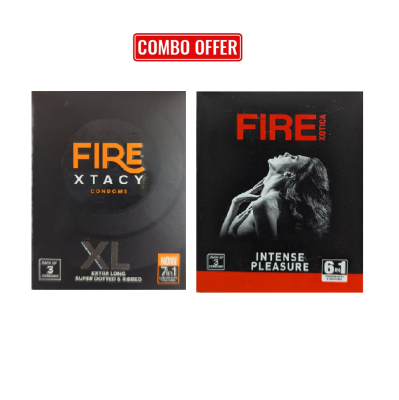 Picture of Fire Xtacy 7in1 XL - Xotica 6in1 Super Dotted & Ribbed Condom (Combo Pack) 3x2 = 6Pcs Pack