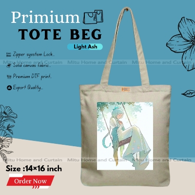 Buy Premium Tote Bag with Zipper Canvas Tote Bag for Women Trendy Shopping Bag / College Bag / University Bag Tote Bag, Canvas Bag with Zipper  at Best Price In Bangladesh