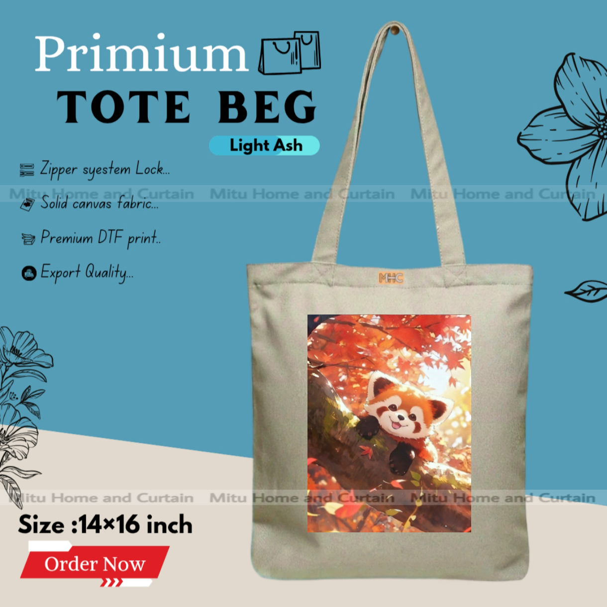 Buy Premium Tote Bag with Zipper Canvas Tote Bag for Women Trendy Shopping Bag / College Bag / University Bag Tote Bag, Canvas Bag with Zipper  at Best Price In Bangladesh