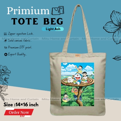 Buy Premium Tote Bag with Zipper Canvas Tote Bag for Women Trendy Shopping Bag / College Bag / University Bag Tote Bag, Canvas Bag with Zipper  at Best Price In Bangladesh