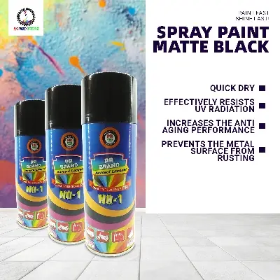 Picture of Spray Paint Mat Black - Achieve a Clean and Stylish Finish with This Easy - to-Use Mat  -  Ideal for Art and DIY Projects