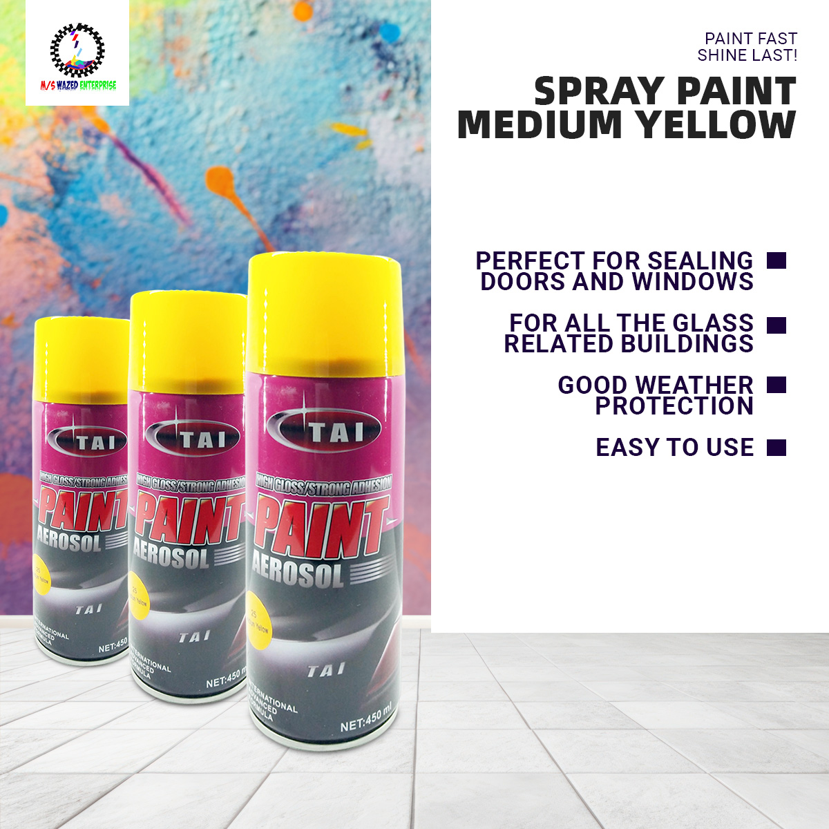 Picture of Spray paint-Medium Yellow