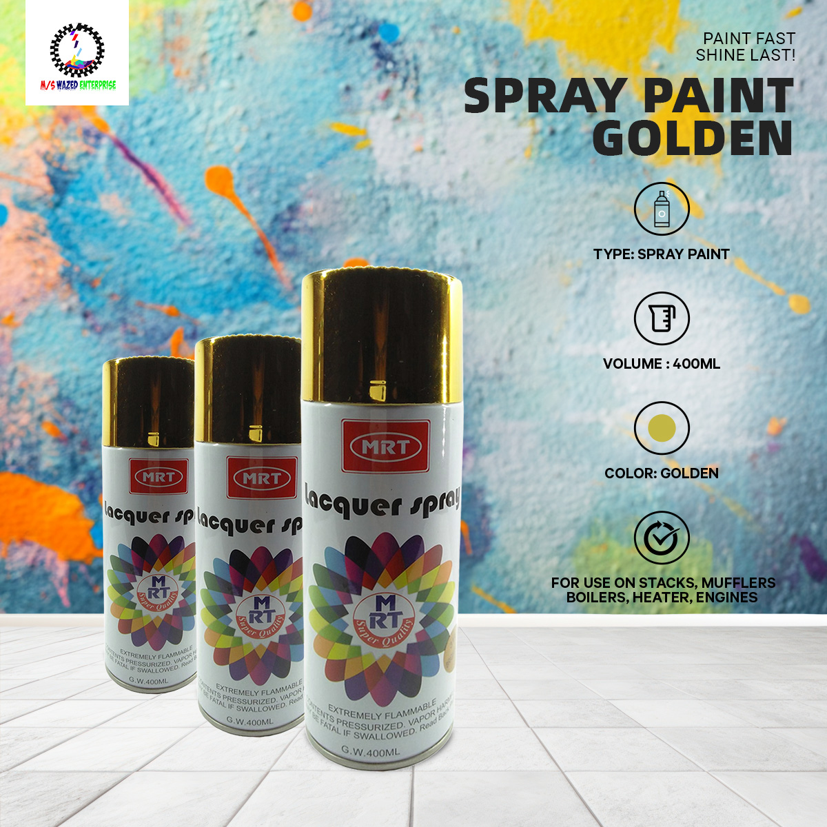 Picture of Spray paint-Golden