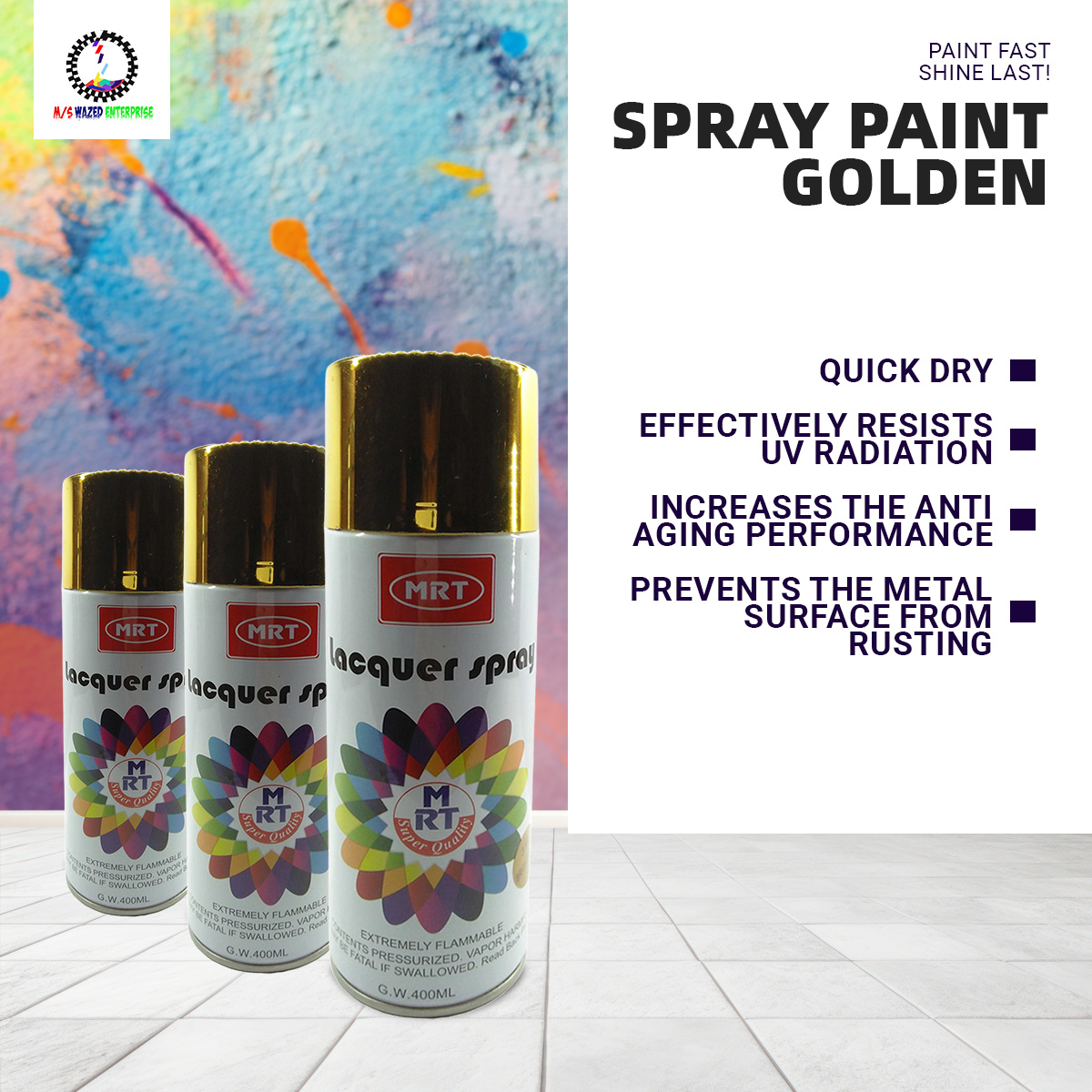 Picture of Spray paint-Golden