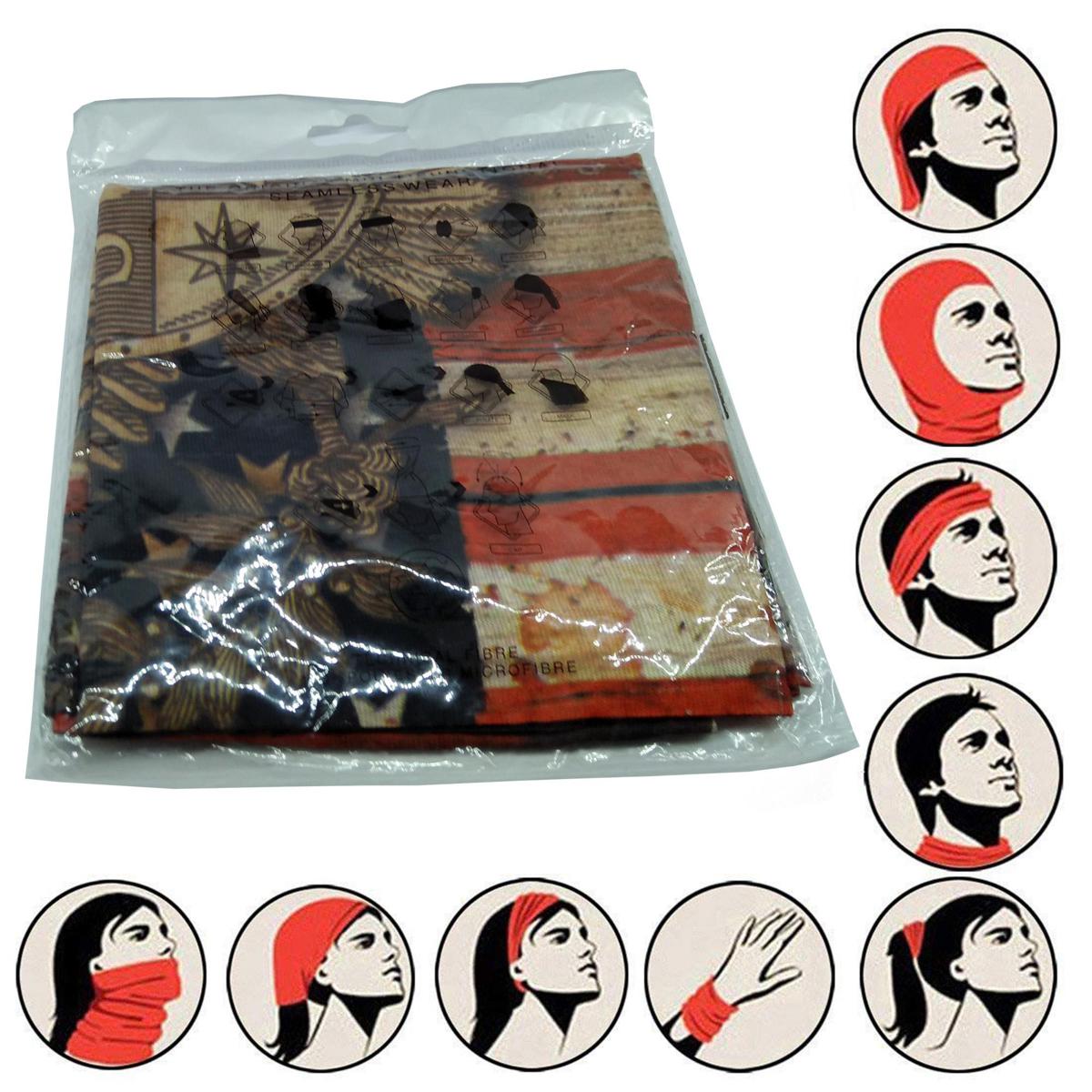 Picture of Outdoors Magic Headband White Multiple Design Print Cycling Face Masks Sports Bandana