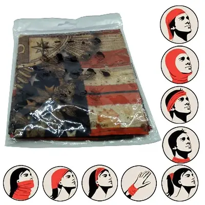 Picture of Outdoors Magic Headband White Multiple Design Print Cycling Face Masks Sports Bandana