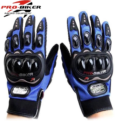 Picture of Pro bike full hand gloves with Screen tuch finger  Pro-Bike Leather Motorcycle Full Gloves