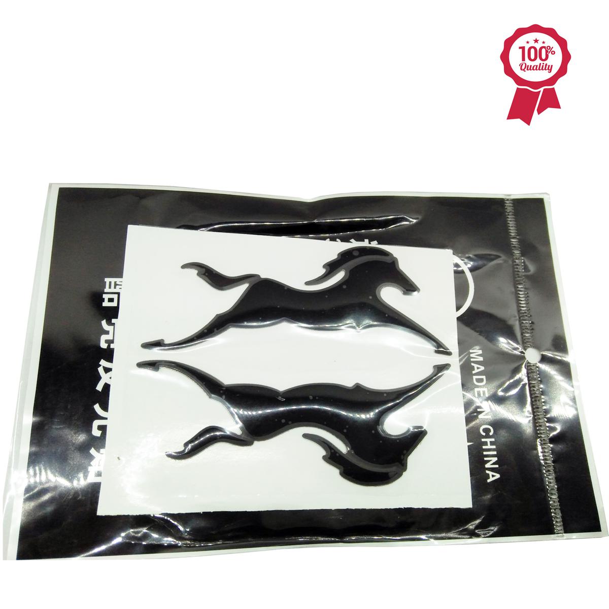 Picture of 3D Reflective Double horse Bike  Sticker