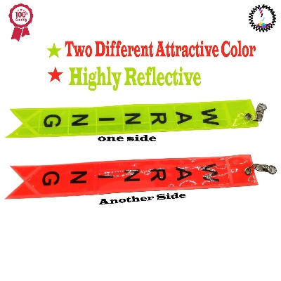 Picture of Bike Highly Reflective Reflector Radium Warning Tag Ribbon Two different Color