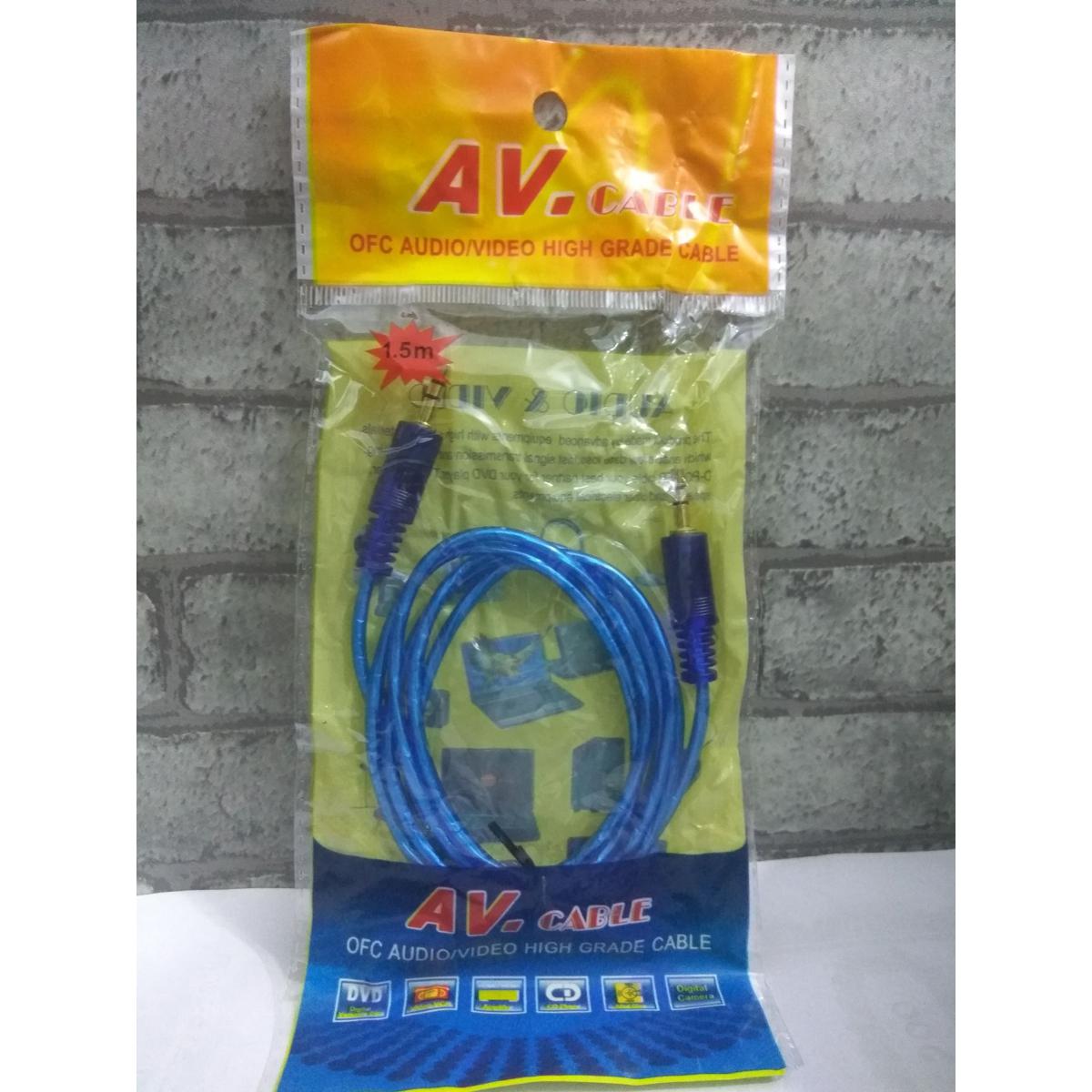 Picture of 3.5mm Jack Headphone Audio Cable 1 Male To 1 Female Stereo Audio Y Splitter Adapter - Blue and Black-1 PICES