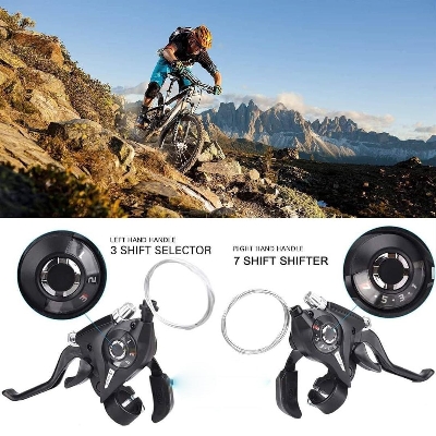 Picture of Bicycle Break Gear Shifter Shimano (3 X 7) 21 Speed Cycling Disc Brakes Levers with Shift Cable 2Pcs/Pair
