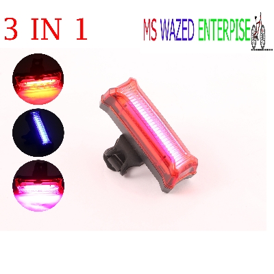 Picture of Cycle Multicolor LED Tail Light Rechargeable. Bicycle bike Back Tail Light (Multicolor) - cycle accessories
