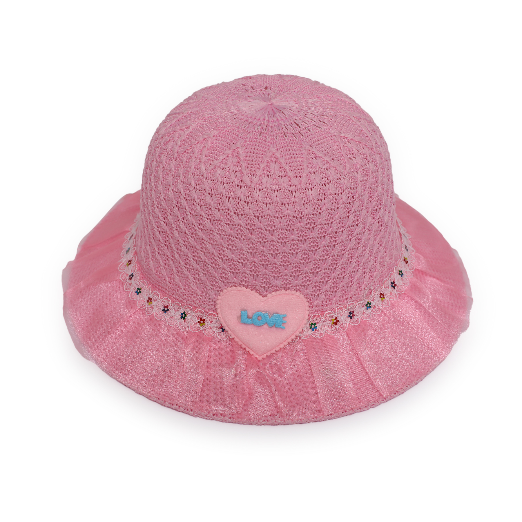 Picture of Girls Sun Cap Children Pearl Wave Straw Hat Kids Panama Beach Hat Summer Baby Hats Caps