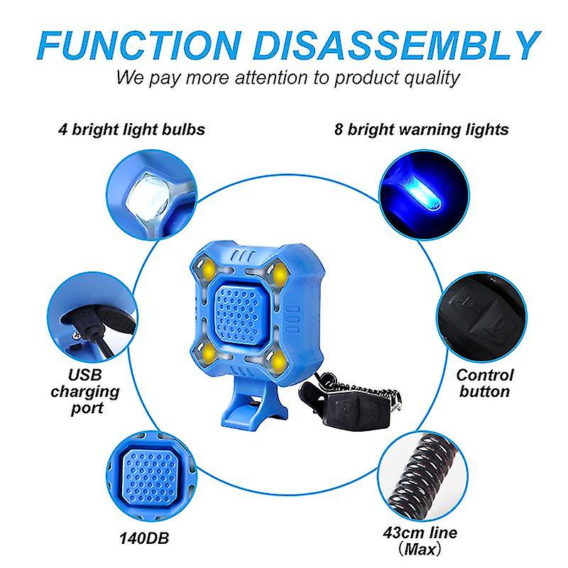 Picture of Rechargeable High Quality Light With Horn USB charging MTB Bicycle Road Bike Front Handlebar Electronic Dipper Horn