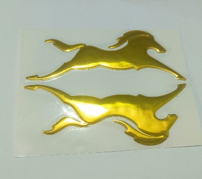 Picture of 2PS TVS Apache Horse Side Badge Logo/Decal Model Emblem 3D Adhesive Both Side of Petrol Tank Monogram Sticker for Bikes