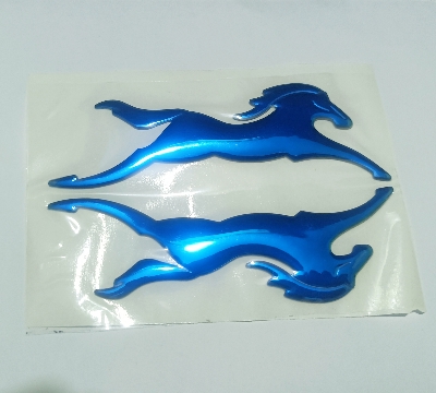 Picture of 2PS TVS Apache Horse Side Badge Logo/Decal Model Emblem 3D Adhesive Both Side of Petrol Tank Monogram Sticker for Bikes