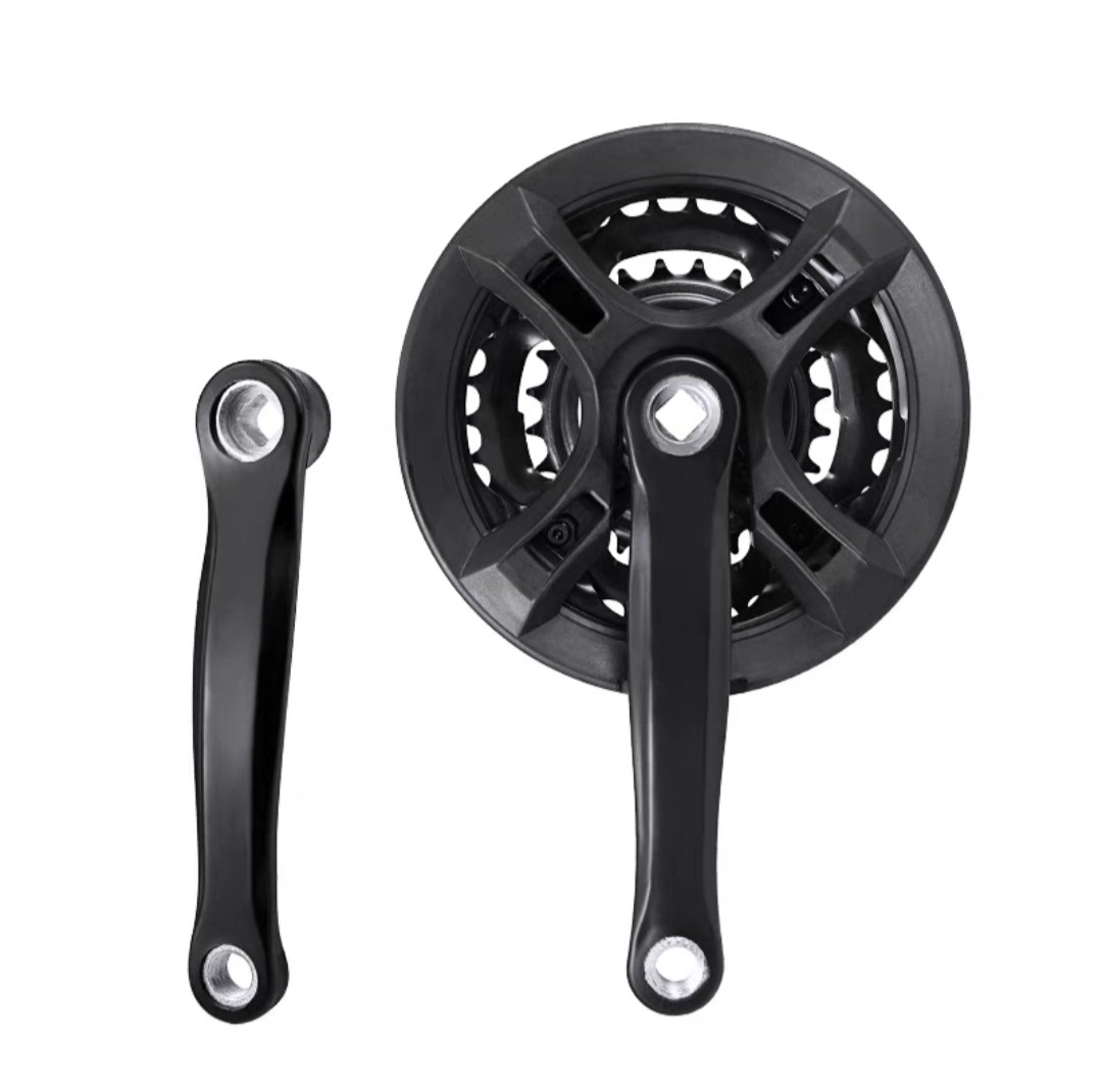 Picture of Bicycle Crank Set Made In Shanghai Durable Crankset 24-34-42T Crank with Chains Cover for Variable Speed Mountain Bike Bicycle Accessories