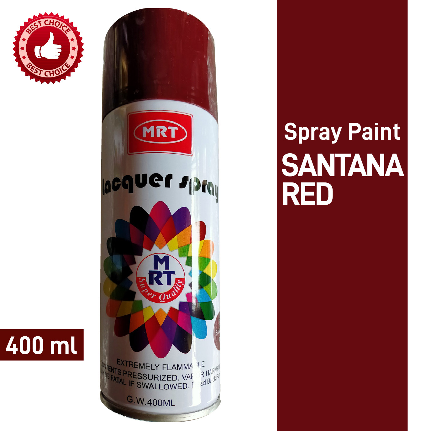 Picture of Spray Paint Santana Red / Maroon 450ml Gladiator Spray Paint (Color code: 332) Automatic hand spray paint, anti-rust Aerosol Spray Paint, metal furniture wood Spray Paint For car Motorcycle graffiti wall