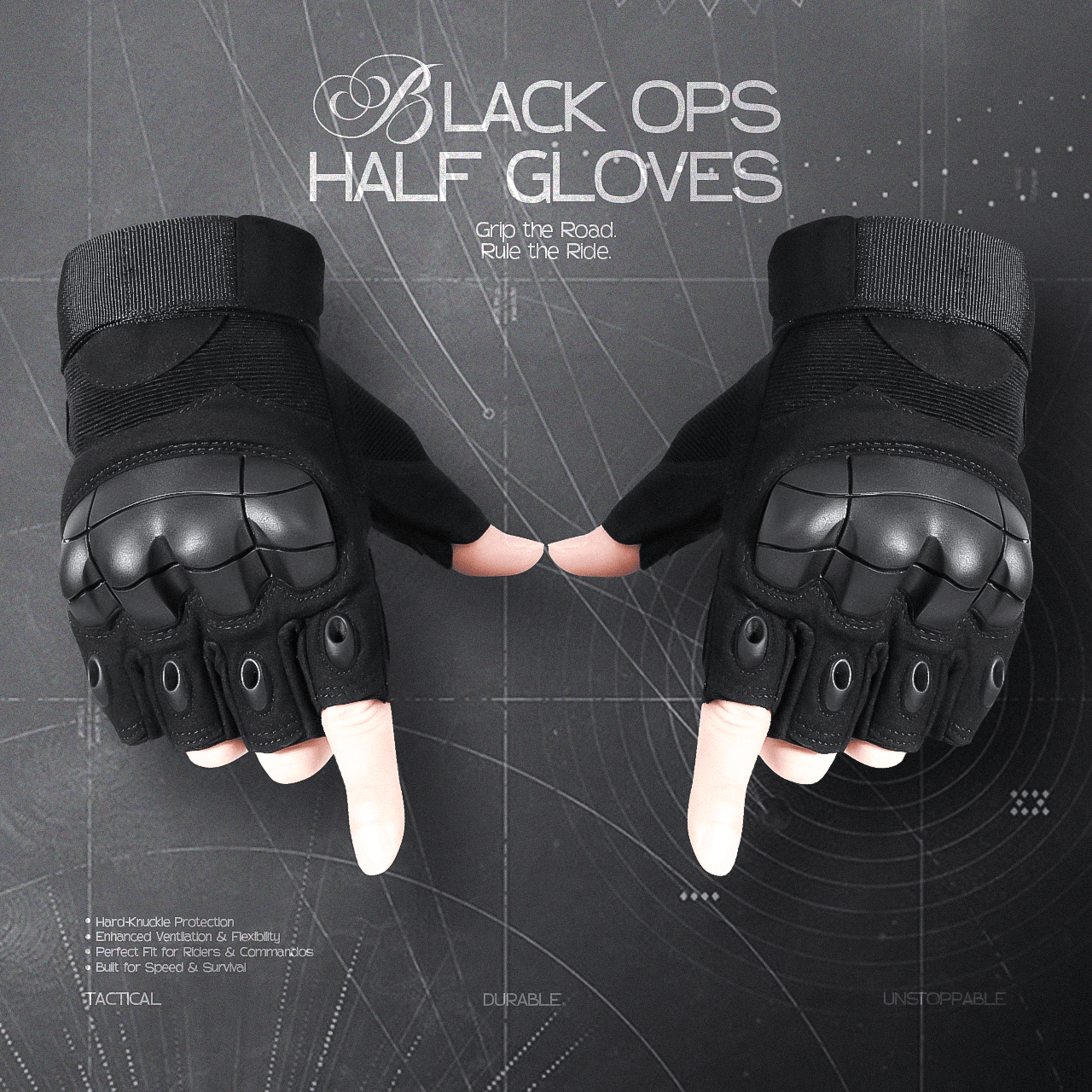 Picture of Half finger Military Grade Tactical Outdoor Hand Gloves