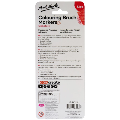 Buy Mont Marte Colouring Brush Markers 12pc at Best Prices in Bangladesh