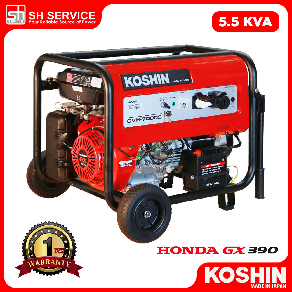 KOSHIN 5.5kVA Original Honda Engine Generator GVH-7000S, Made in Japan