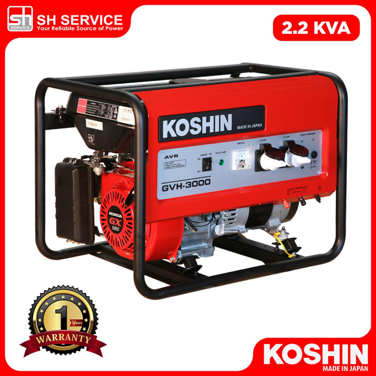 KOSHIN 2.2kVA GX160 Honda Engine Generator GVH-3000