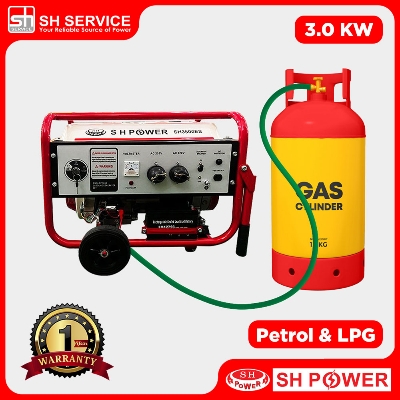 SH POWER 3.0KW Dual Fuel (Gasoline/LPG) Generator SH3500ES-DF