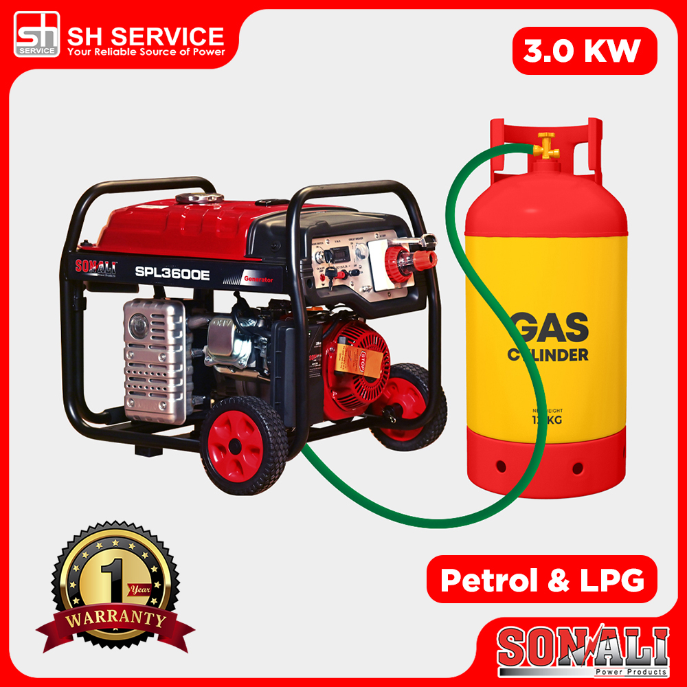 SONALI 3.0KW Dual Fuel (Gasoline/LPG) Generator SPL3600E-DF
