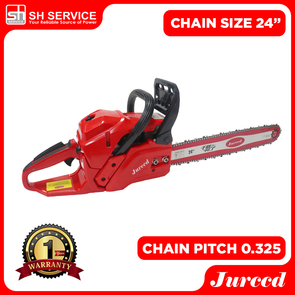 Jurccd 2-Strokes Single Cylinder Petrol Chainsaw 24″ (0.325)