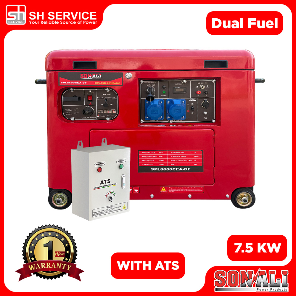 SONALI 7.5KW Dual Fuel (LPG/Petrol) Auto Start Generator SPL8600CEA-DF