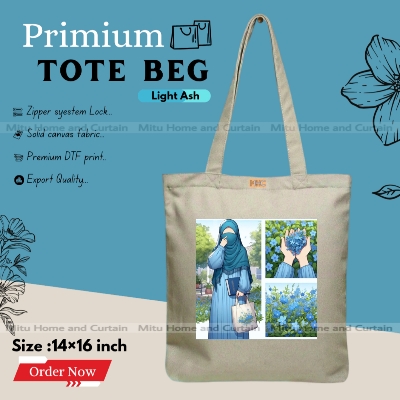 Buy Premium Tote Bag with Zipper Canvas Tote Bag for Women Trendy Shopping Bag / College Bag / University Bag Tote Bag, Canvas Bag with Zipper  at Best Price In Bangladesh