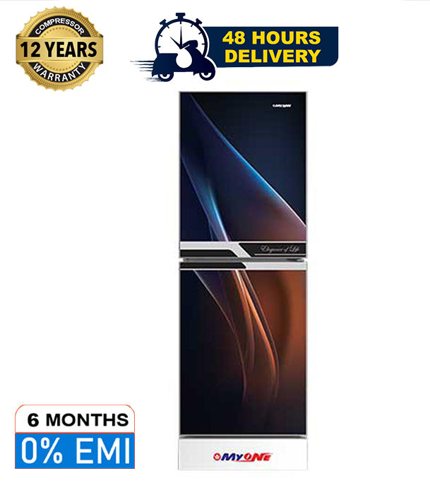 Picture of MYONE MY-175 Liter Frost Top Mount Refrigerator Colorful Llight Black Match