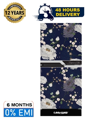 Picture of MYONE MY-2F2G Refrigerator - 262 Liter - FRACTAL SPIRAL BLACK FULL MATCH