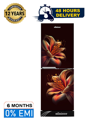 Picture of MINISTER 350 Liter Frost Type Top Mount Refrigerator EL Purple Tiger Lily (M-350)