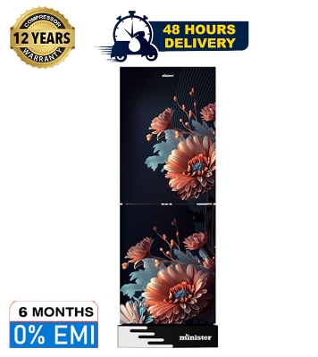 Picture of MINISTER 242 Liter Frost Type Top Mount Refrigerator EL Gerbera Daisy (M-242)