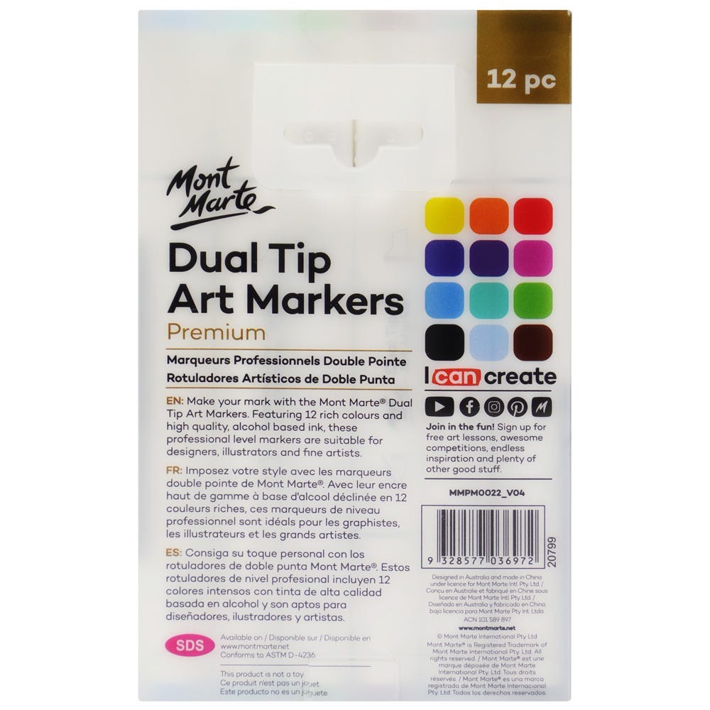Buy mont-marte-dual-tip-alcohol-art-markers-12pc at Best Prices in Bangladesh