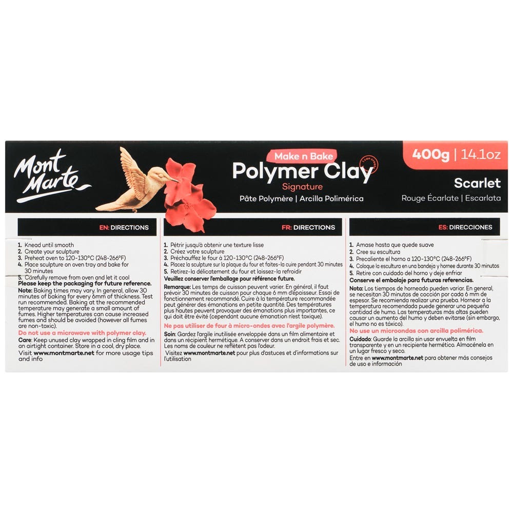 Buy mont-marte-make-n-bake-polymer-clay-400g-scarlet at Best Prices in Bangladesh